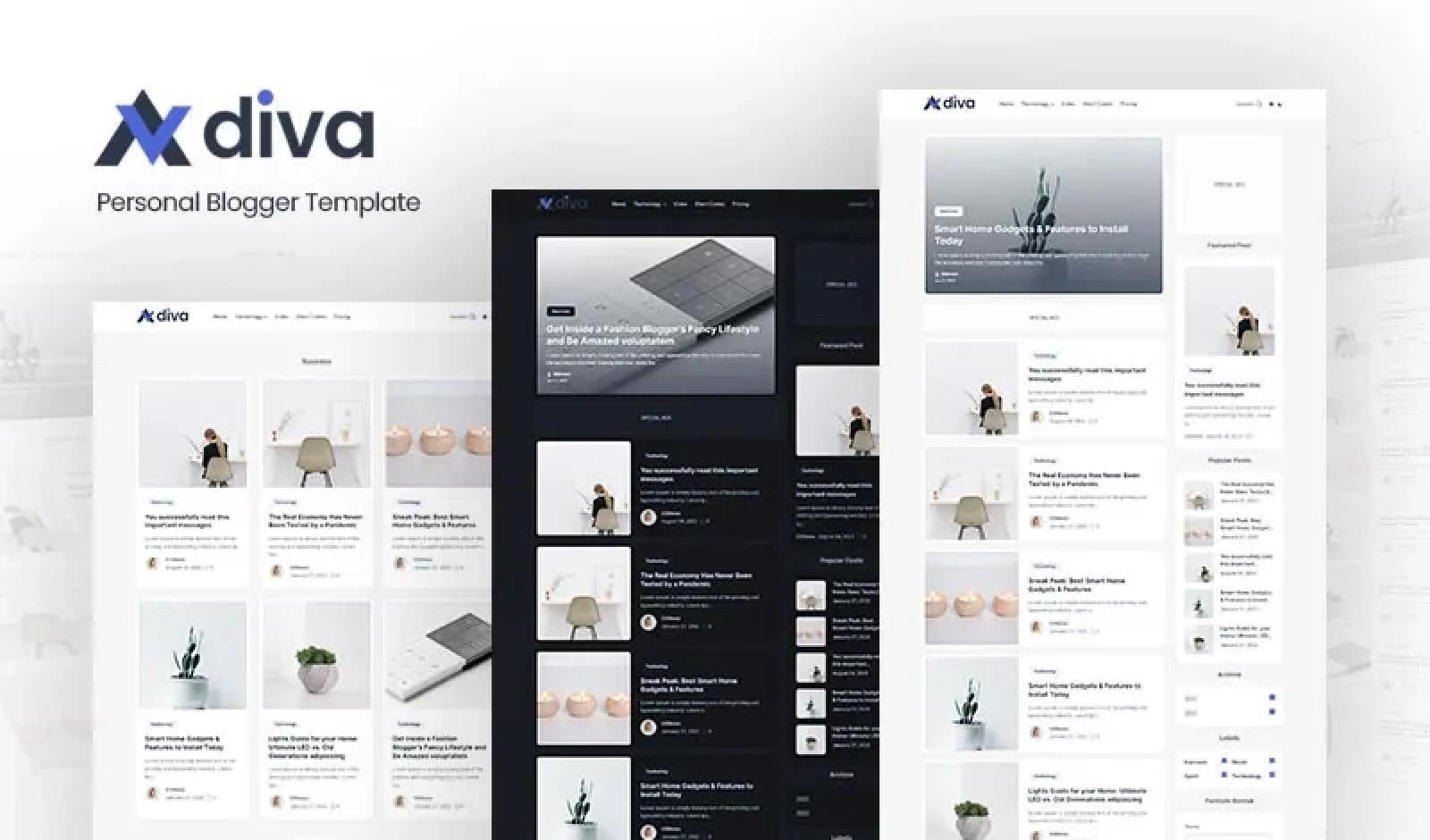 Adiva - Personal Blogger Template