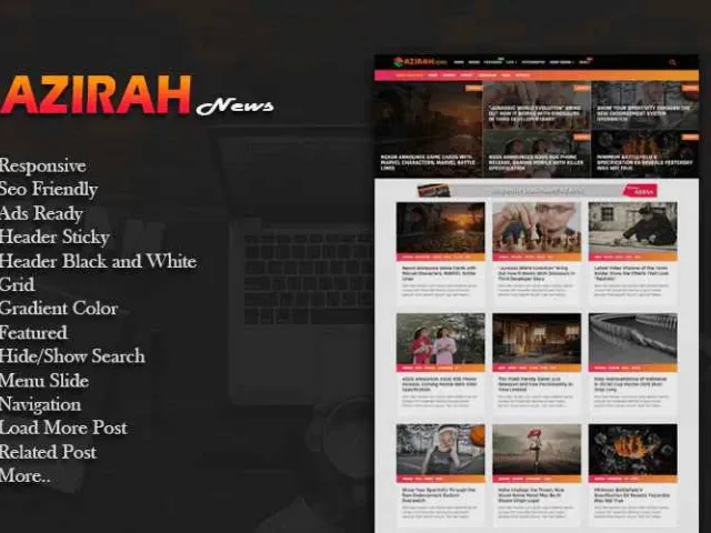 Azirah Responsive Blogger Template