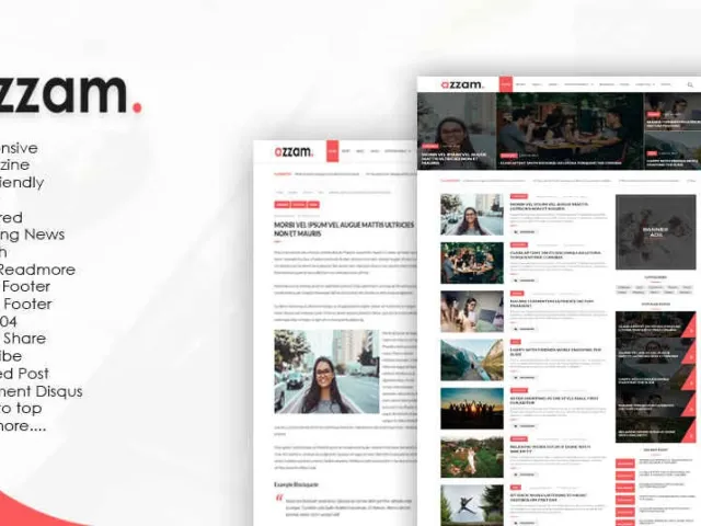 Azzam Magazine Responsive Blogger Template