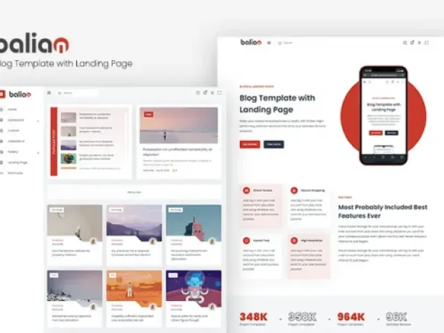 Balian Blog & Landing Page Templates