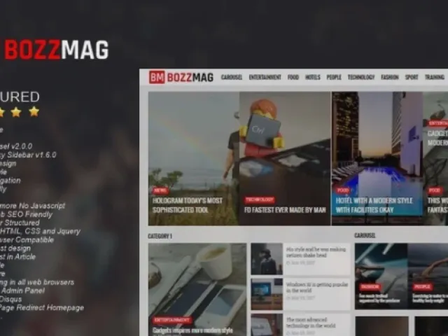 BOZZMAG Responsive Blogger Template