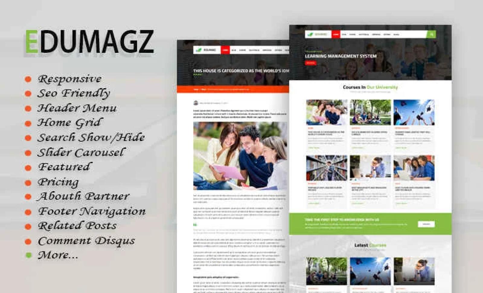 Edumagz Responsive Blogger Template