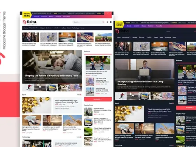 Eisha Mag Responsive Blogger Template