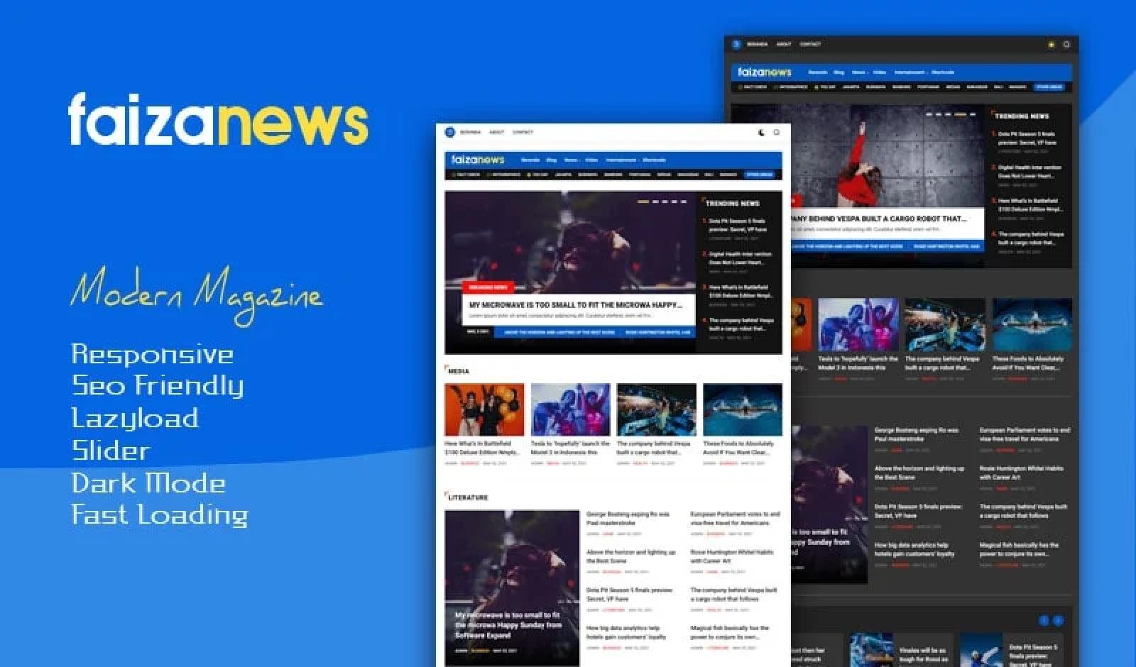 Faizanews Responsive Blogger Template